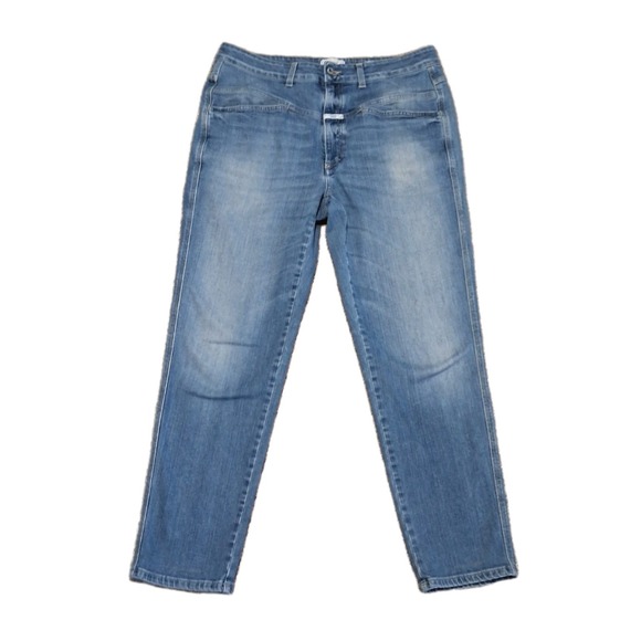 Closed Denim - CLOSED Pedal Pusher Jeans Womens 32 Blue Stretch Denim Made In Italy High Rise